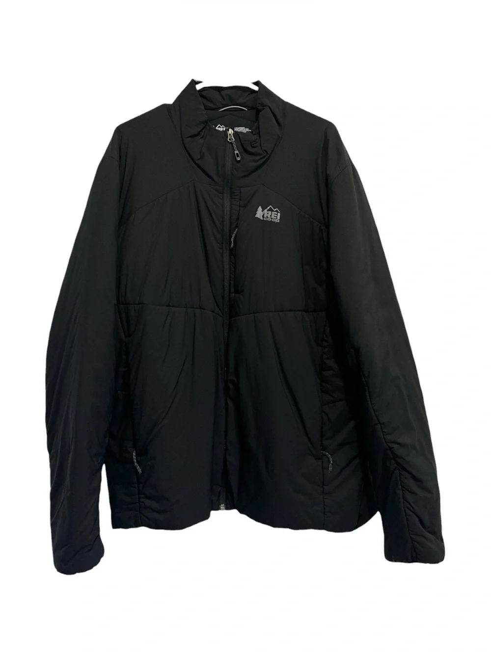 REI Co-Op Flash Primaloft Silver Insulated Full Zip Jacket Black 2X / XX-Large